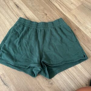 green hollister sweat shorts